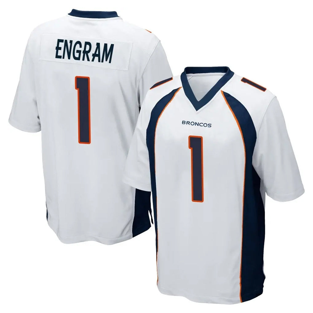 My Store D.Broncos #1 Evan Engram Player White Game Stitched Jerseys