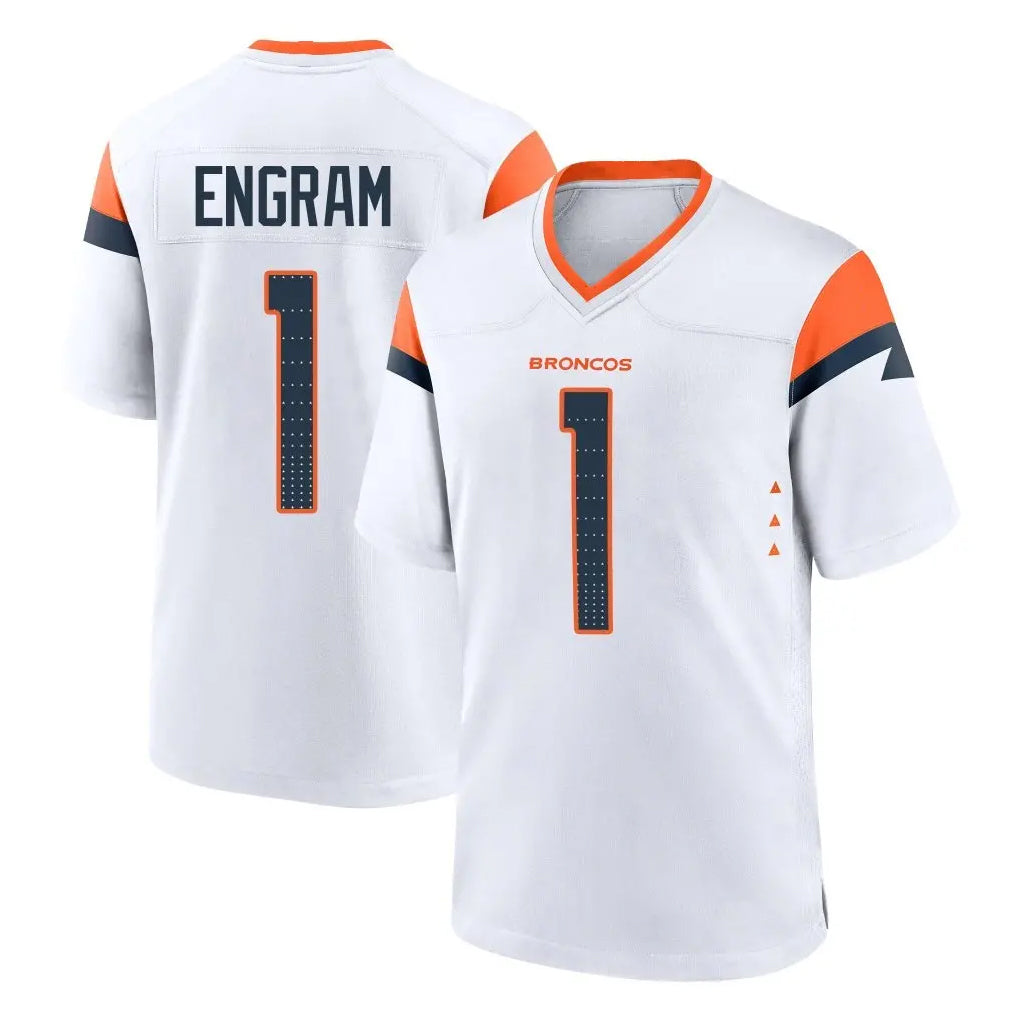 My Store D.Broncos #1 Evan Engram Player White Home Game Stitched Jerseys