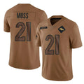 My Store D.Broncos #21 Riley Moss Player Brown Salute To Service Limited Stitched Jerseys