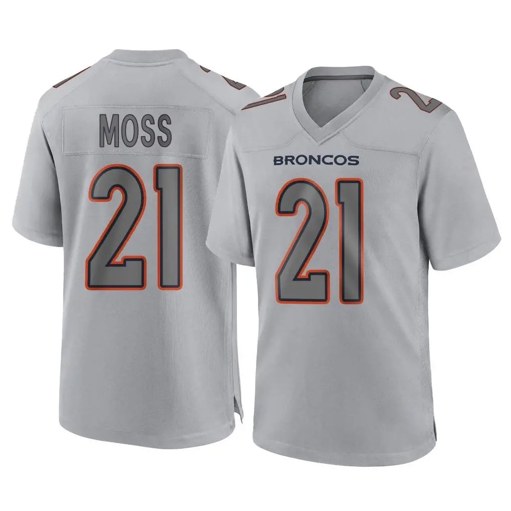 My Store D.Broncos #21 Riley Moss Player Gray Atmosphere Fashion Limited Game Stitched Jerseys