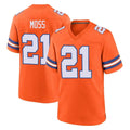 My Store D.Broncos #21 Riley Moss Player Orange Alternate Collection Throwback Game Stitched Jerseys