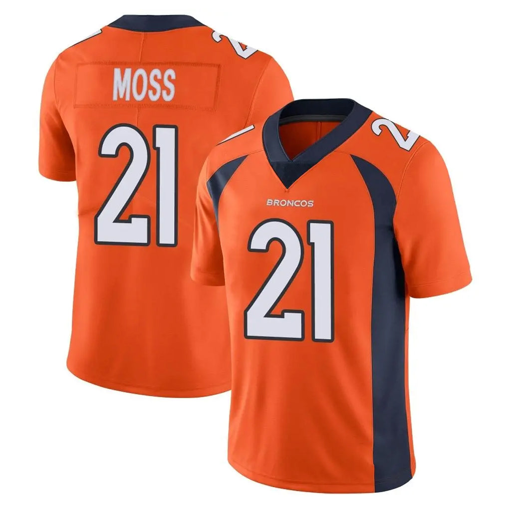 My Store D.Broncos #21 Riley Moss Player Orange Color Vapor Untouchable Limited Game Stitched Jerseys