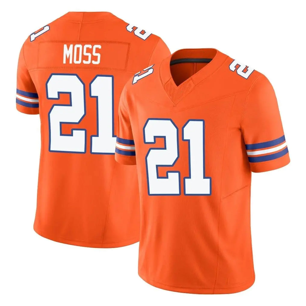 My Store D.Broncos #21 Riley Moss Player Orange Limited Alternate Vapor F.U.S.E. Throwback Game Stitched Jerseys