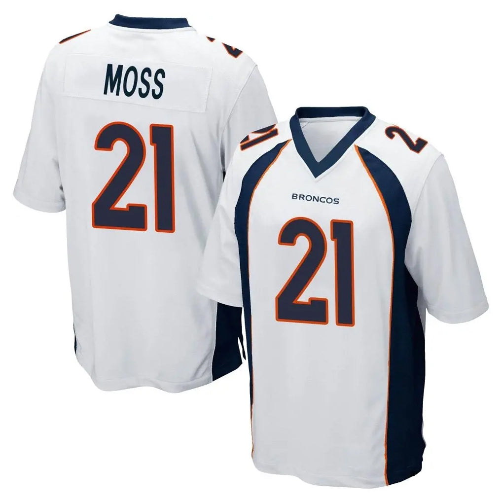 My Store D.Broncos #21 Riley Moss Player White Game Stitched Jerseys