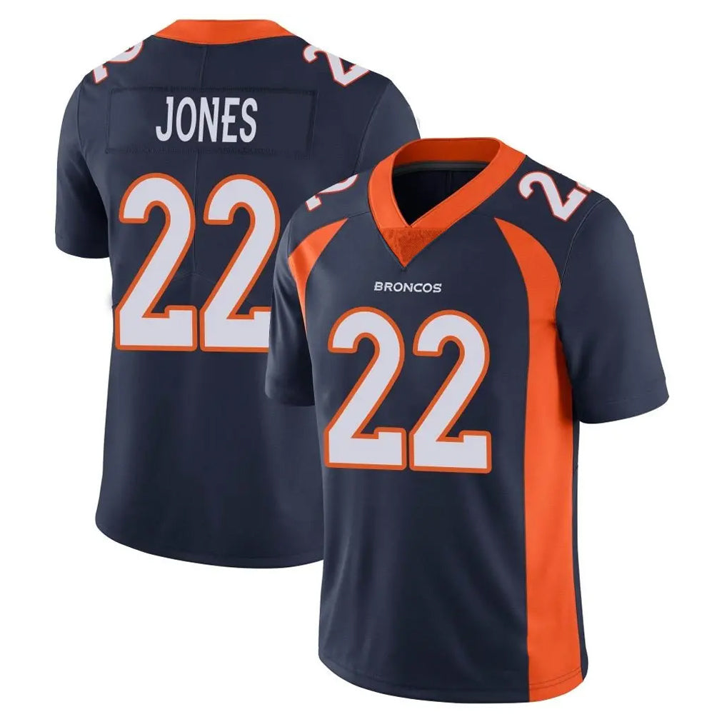 My Store D.Broncos #22 Brandon Jones Player Navy Vapor Untouchable Limited Game Stitched Jerseys