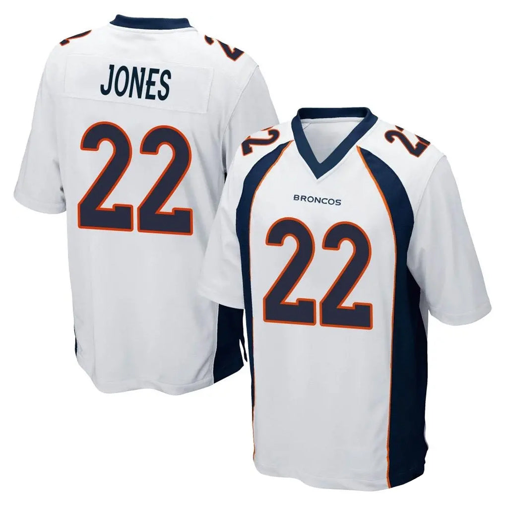 My Store D.Broncos #22 Brandon Jones Player White Game Stitched Jerseys