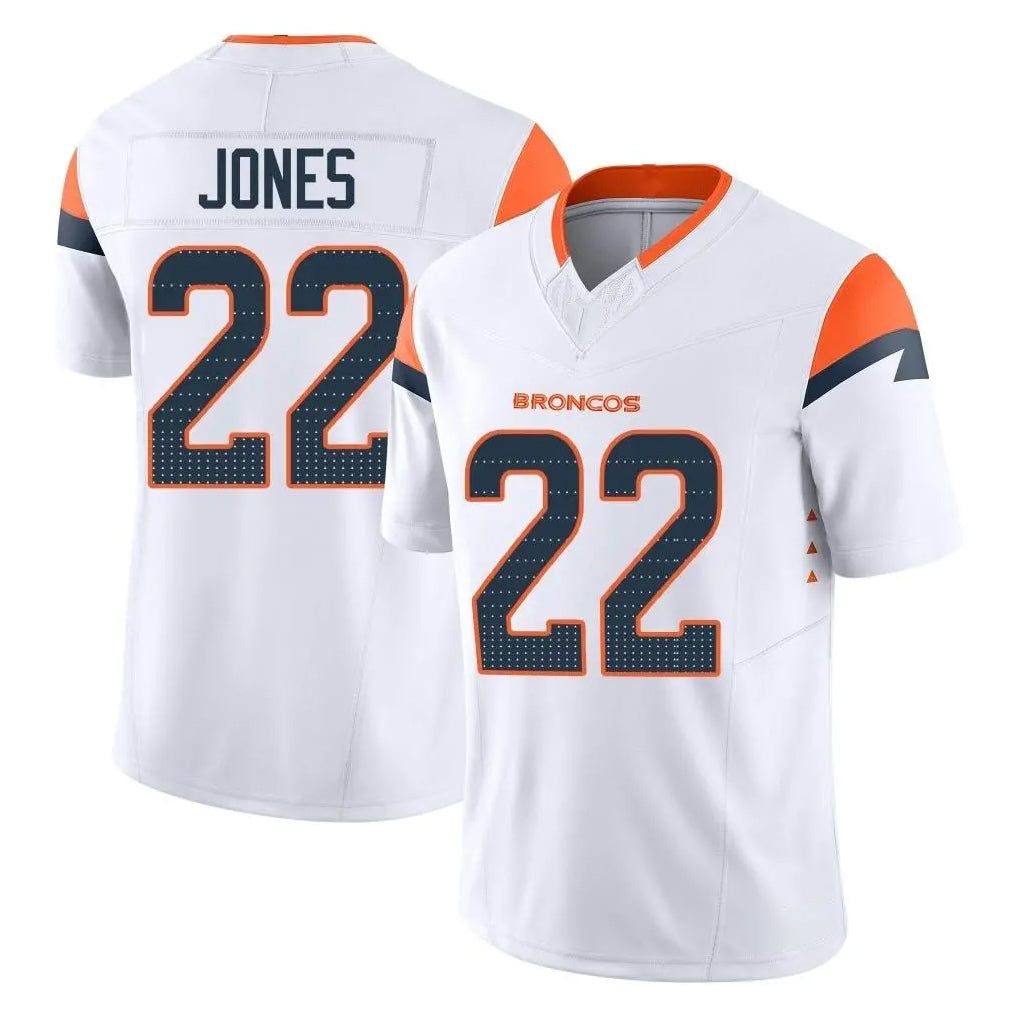 My Store D.Broncos #22 Brandon Jones Player White Limited Vapor F.U.S.E. Home Game Stitched Jerseys