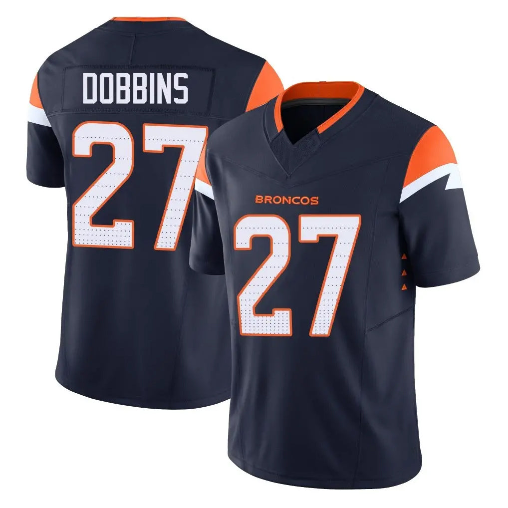 My Store D.Broncos #27 J.K. Dobbins Player Navy Limited Vapor F.U.S.E. Home Game Stitched Jerseys