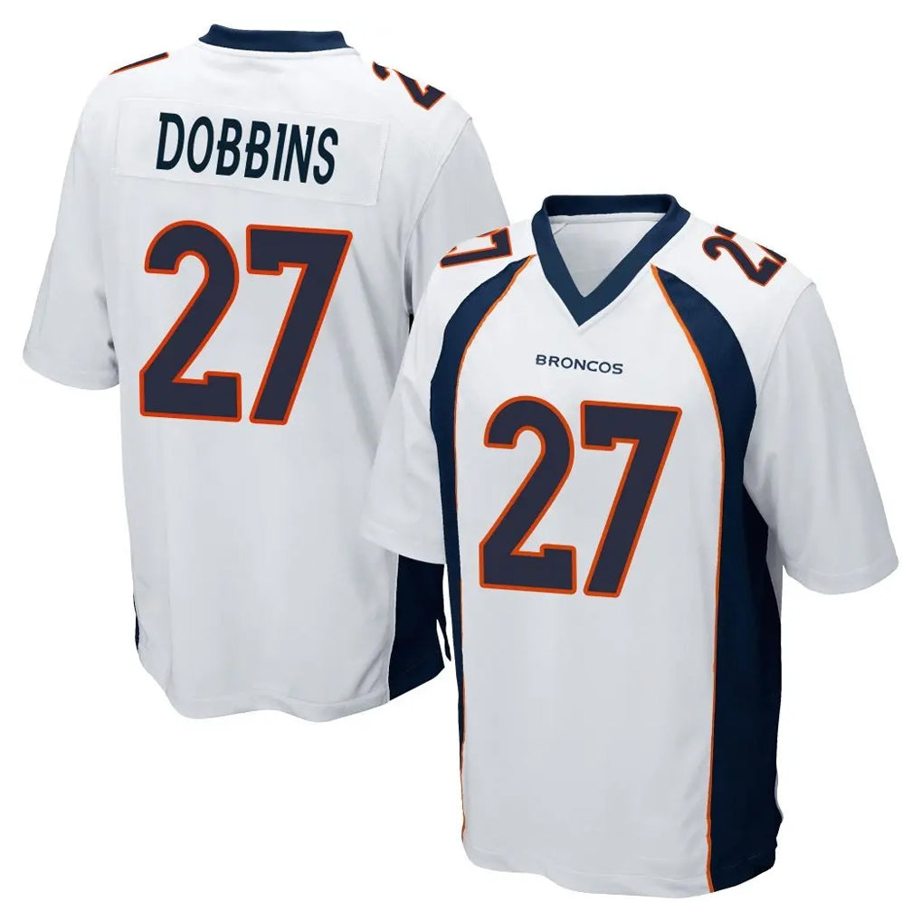 My Store D.Broncos #27 J.K. Dobbins Player White Game Stitched Jerseys