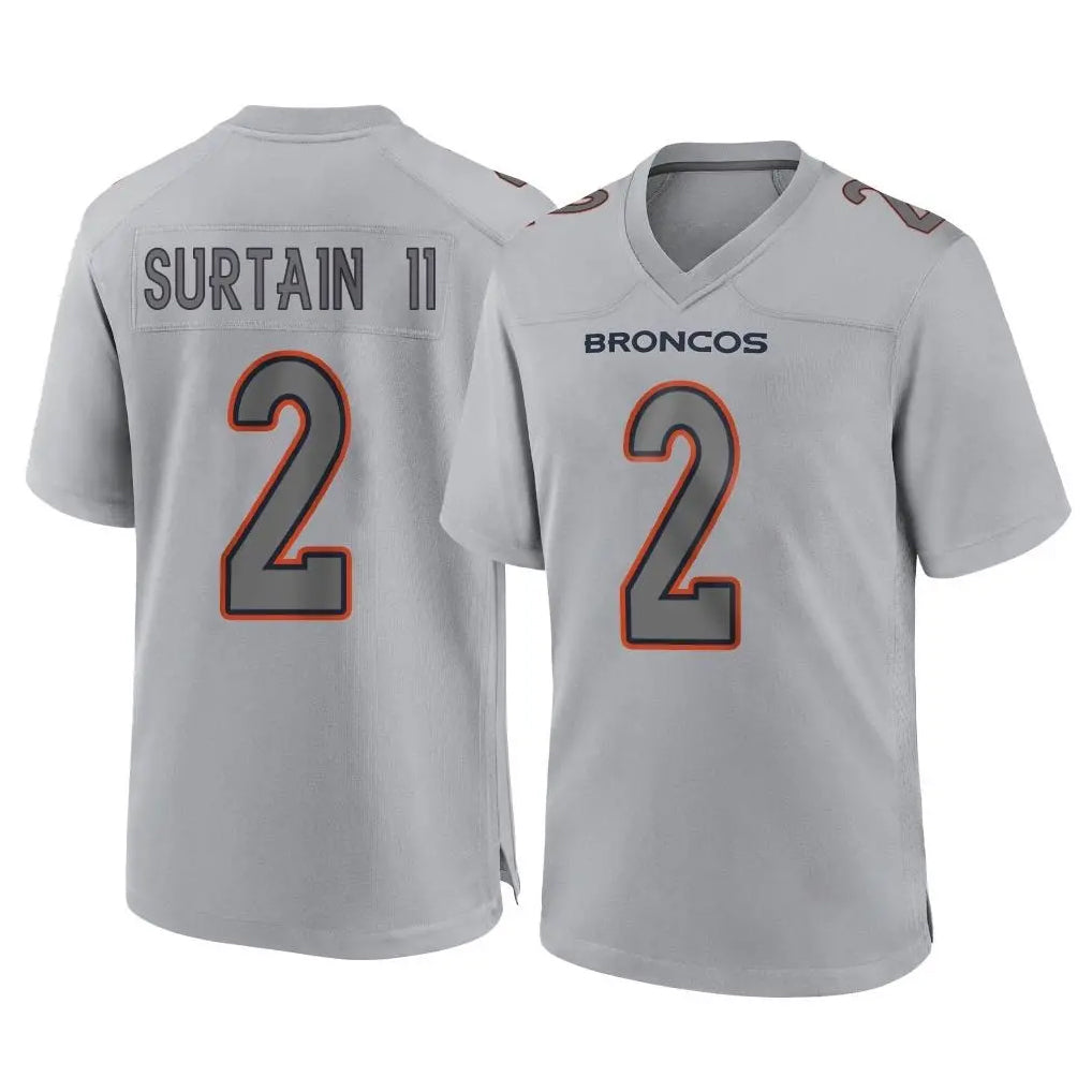 My Store D.Broncos #2 Pat Surtain II Player Gray Atmosphere Fashion Limited Game Stitched Jerseys