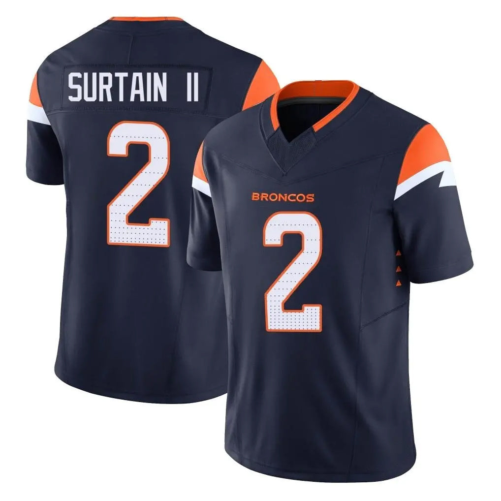 My Store D.Broncos #2 Pat Surtain II Player Navy Limited Vapor F.U.S.E. Home Game Stitched Jerseys