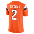 My Store D.Broncos #2 Patrick Surtain II Orange Team Vapor F.U.S.E. Stitched Limited Jerseys