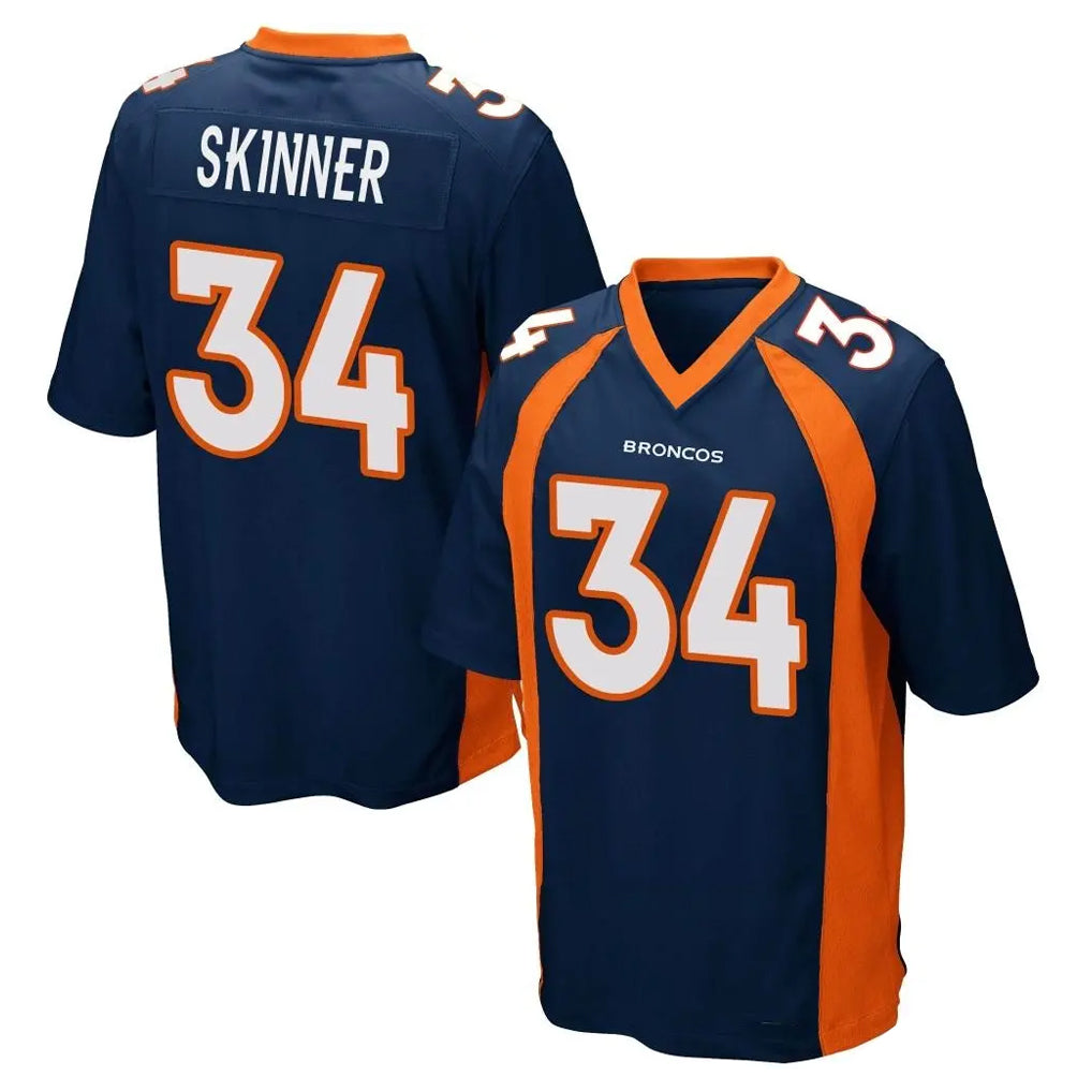 My Store D.Broncos #34 JL Skinner Player Navy Game Stitched Jerseys
