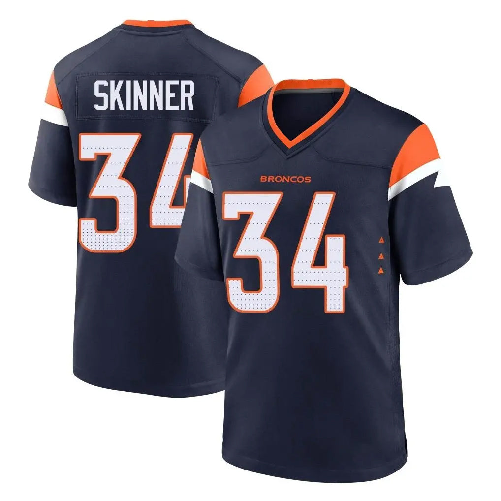 My Store D.Broncos #34 JL Skinner Player Navy Home Game Stitched Jerseys