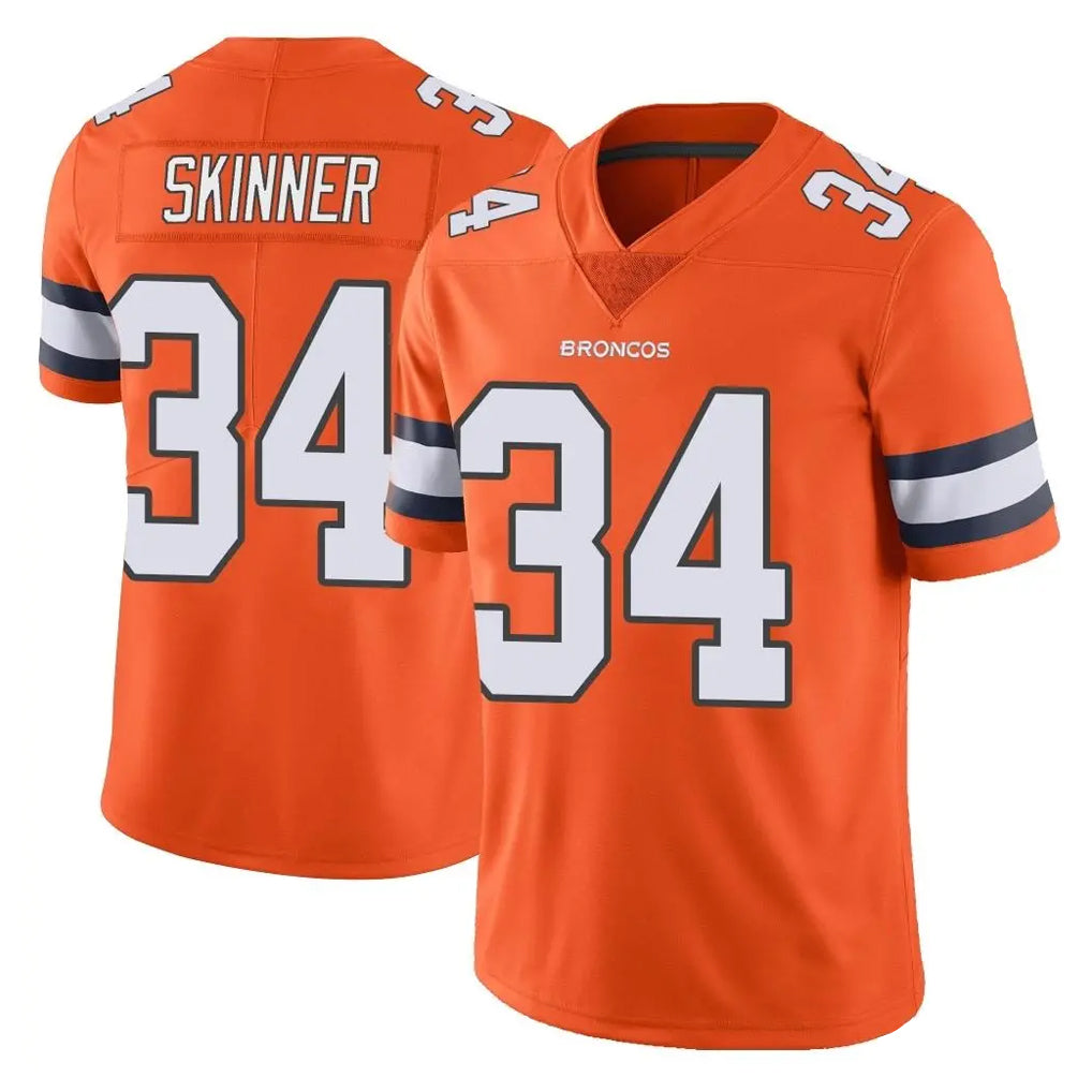 My Store D.Broncos #34 JL Skinner Player Orange Vapor Untouchable Limited Home Game Stitched Jerseys