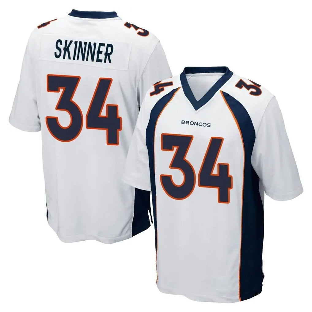 My Store D.Broncos #34 JL Skinner Player White Game Stitched Jerseys