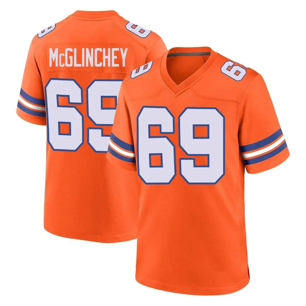 My Store D.Broncos #69 Mike McGlinchey Player Orange Alternate Collection Throwback Game Stitched Jerseys