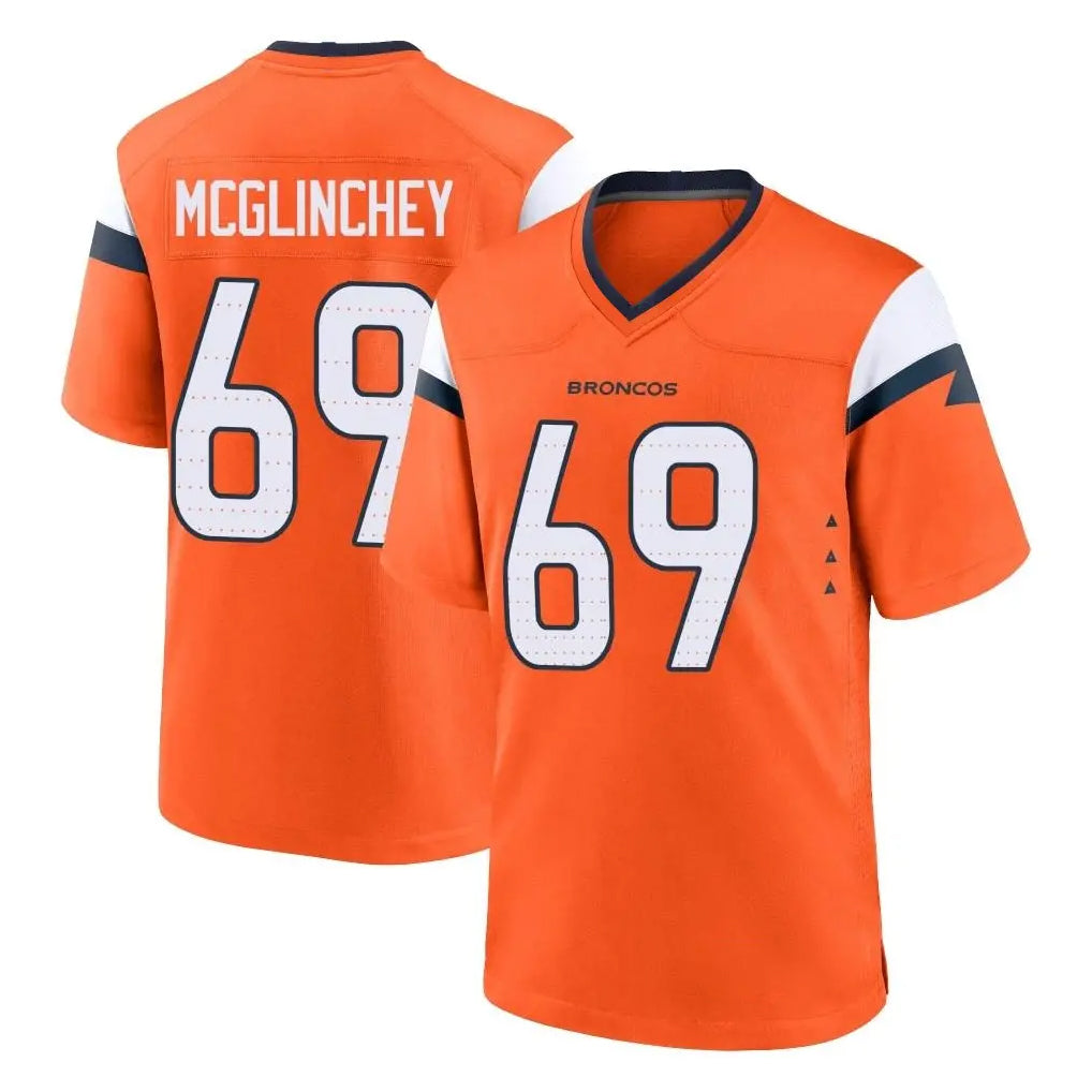 My Store D.Broncos #69 Mike McGlinchey Player Orange Home Game Stitched Jerseys