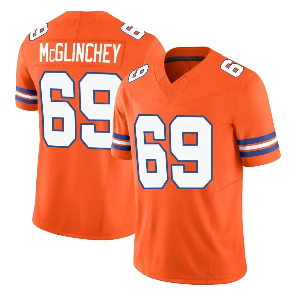 My Store D.Broncos #69 Mike McGlinchey Player Orange Limited Alternate Vapor F.U.S.E. Throwback Game Stitched Jerseys