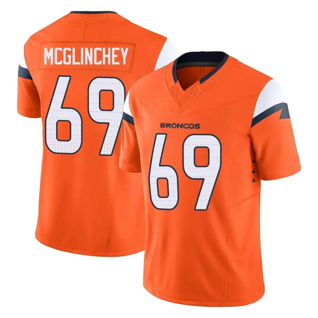 My Store D.Broncos #69 Mike McGlinchey Player Orange Vapor F.U.S.E. Limited Home Game Stitched Jerseys