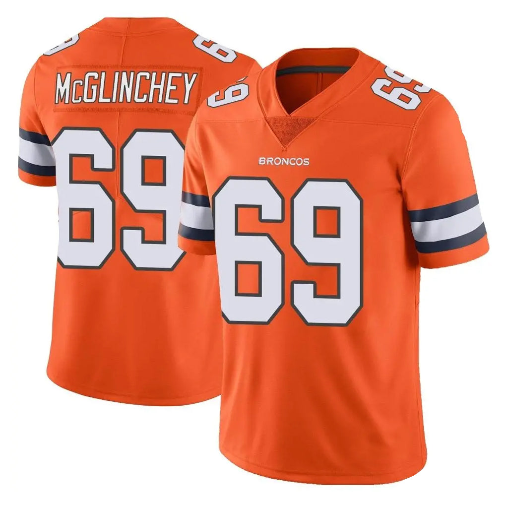 My Store D.Broncos #69 Mike McGlinchey Player Orange Vapor Untouchable Limited Home Game Stitched Jerseys
