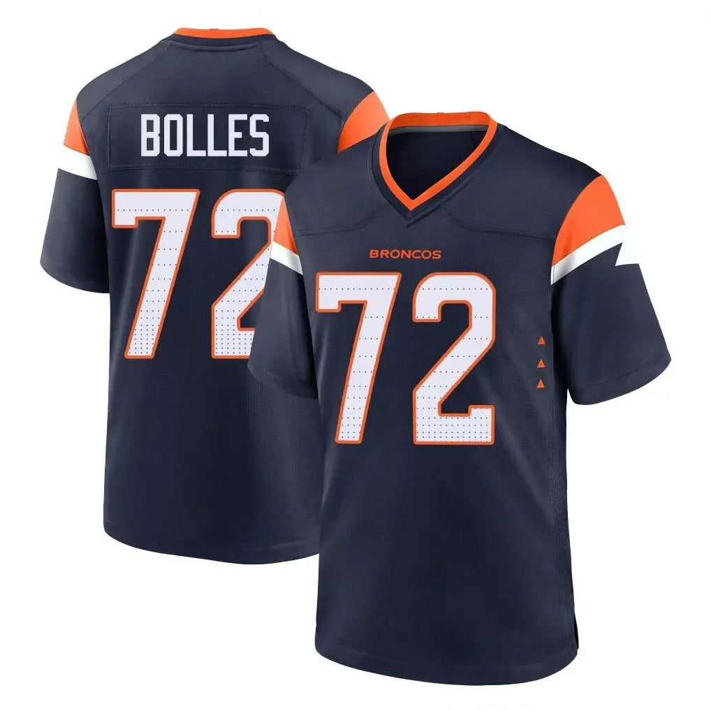 My Store D.Broncos #72 Garett Bolles Player Navy Home Game Stitched Jerseys