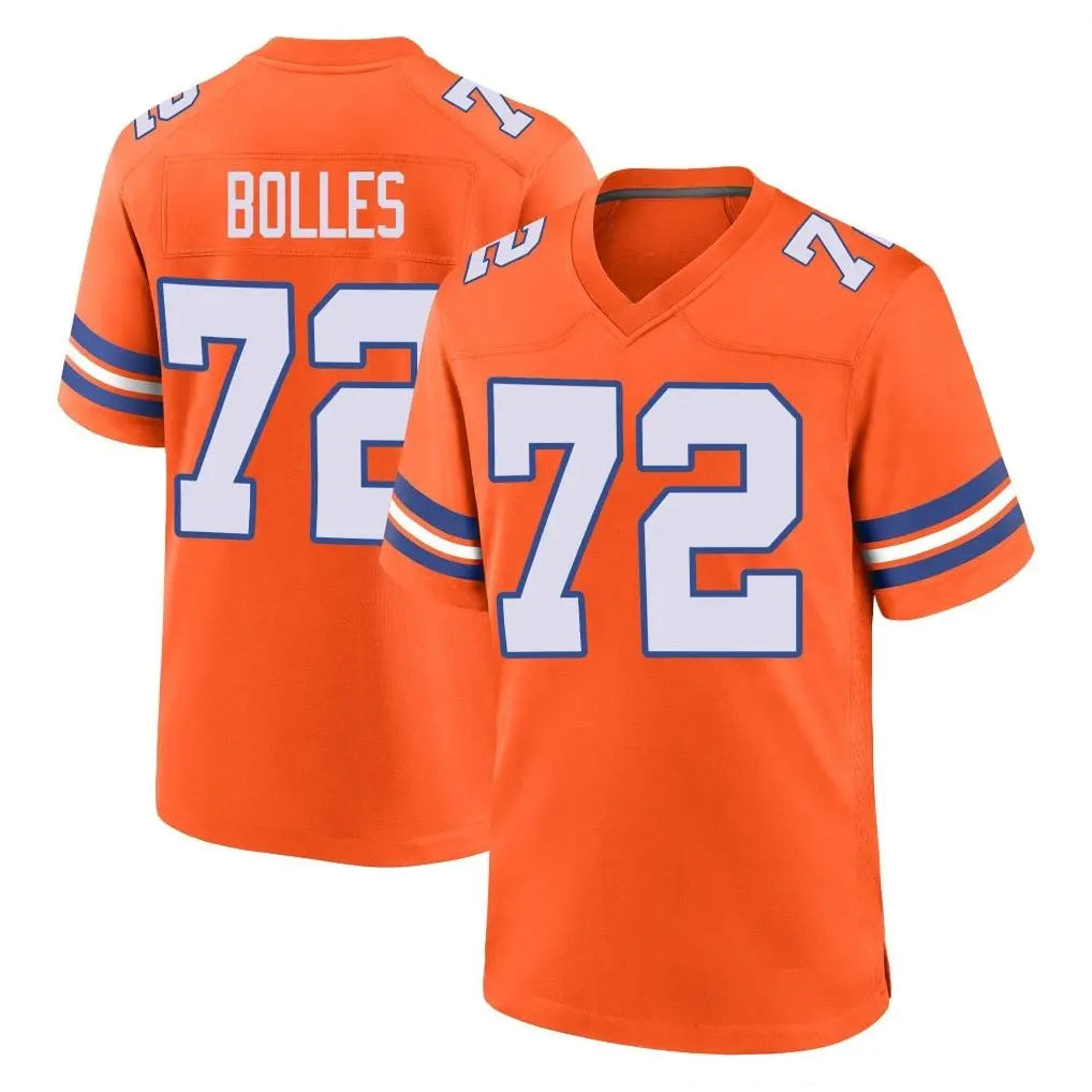 My Store D.Broncos #72 Garett Bolles Player Orange Alternate Collection Throwback Game Stitched Jerseys