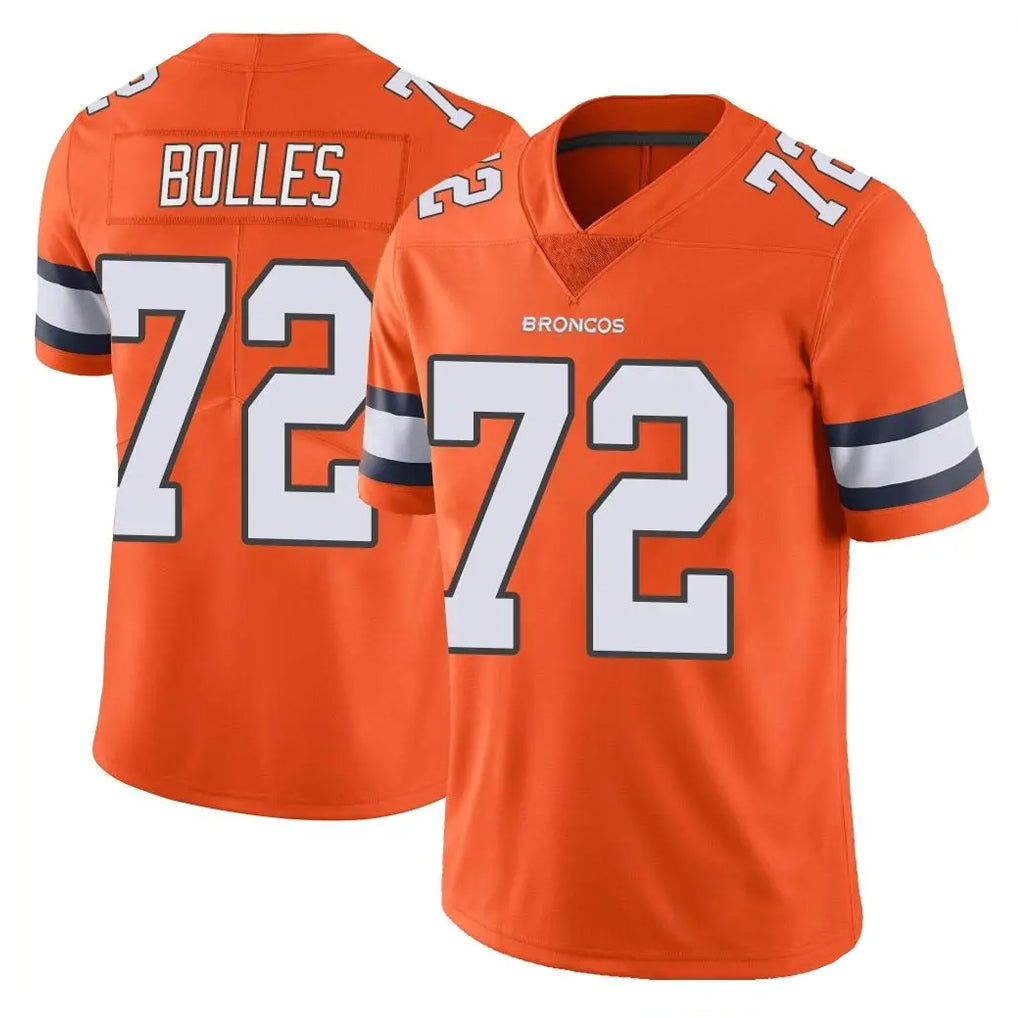 My Store D.Broncos #72 Garett Bolles Player Orange Vapor Untouchable Limited Home Game Stitched Jerseys