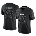 My Store D.Broncos #73 Frank Crum Player Black Reflective Limited Stitched Jerseys