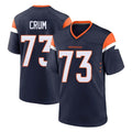 My Store D.Broncos #73 Frank Crum Player Navy Home Game Stitched Jerseys