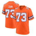 My Store D.Broncos #73 Frank Crum Player Orange Alternate Collection Throwback Game Stitched Jerseys