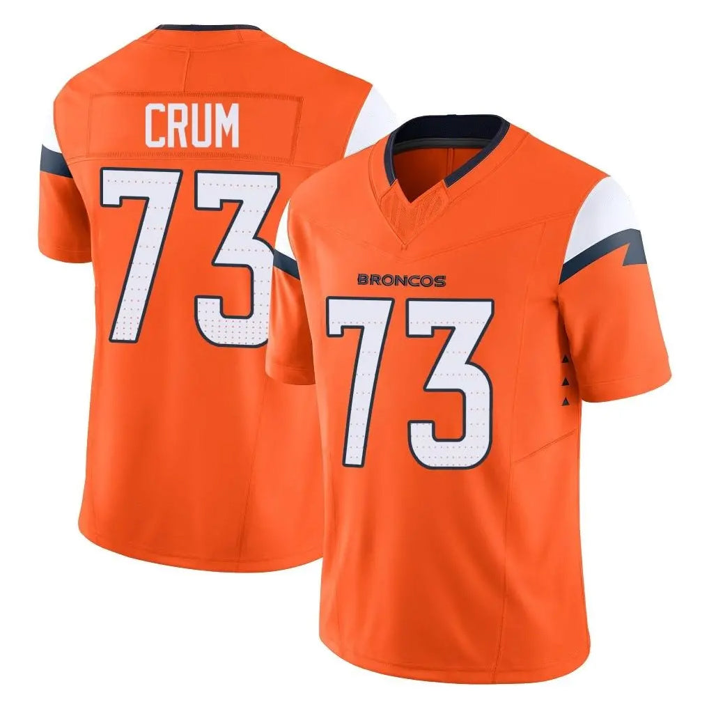 My Store D.Broncos #73 Frank Crum Player Orange Vapor F.U.S.E. Limited Home Game Stitched Jerseys