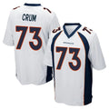 My Store D.Broncos #73 Frank Crum Player White Game Stitched Jerseys