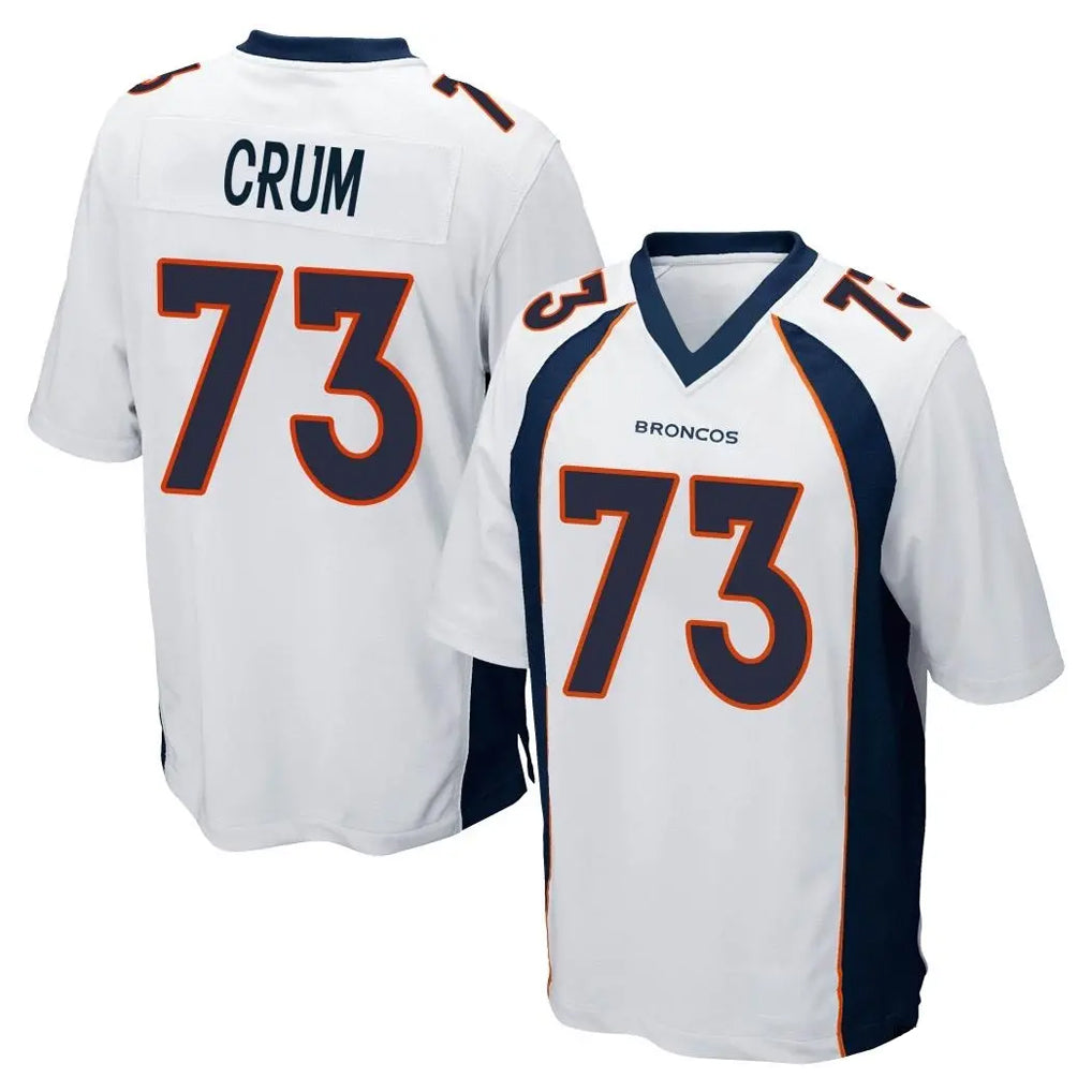 My Store D.Broncos #73 Frank Crum Player White Game Stitched Jerseys