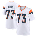 My Store D.Broncos #73 Frank Crum Player White Home Game Stitched Jerseys