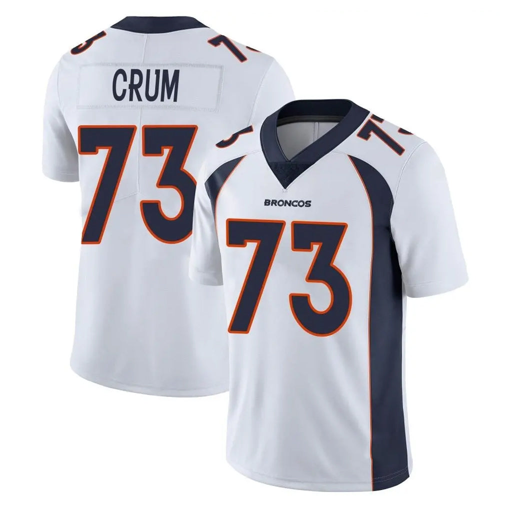 My Store D.Broncos #73 Frank Crum Player White Vapor Untouchable Limited Home Game Stitched Jerseys