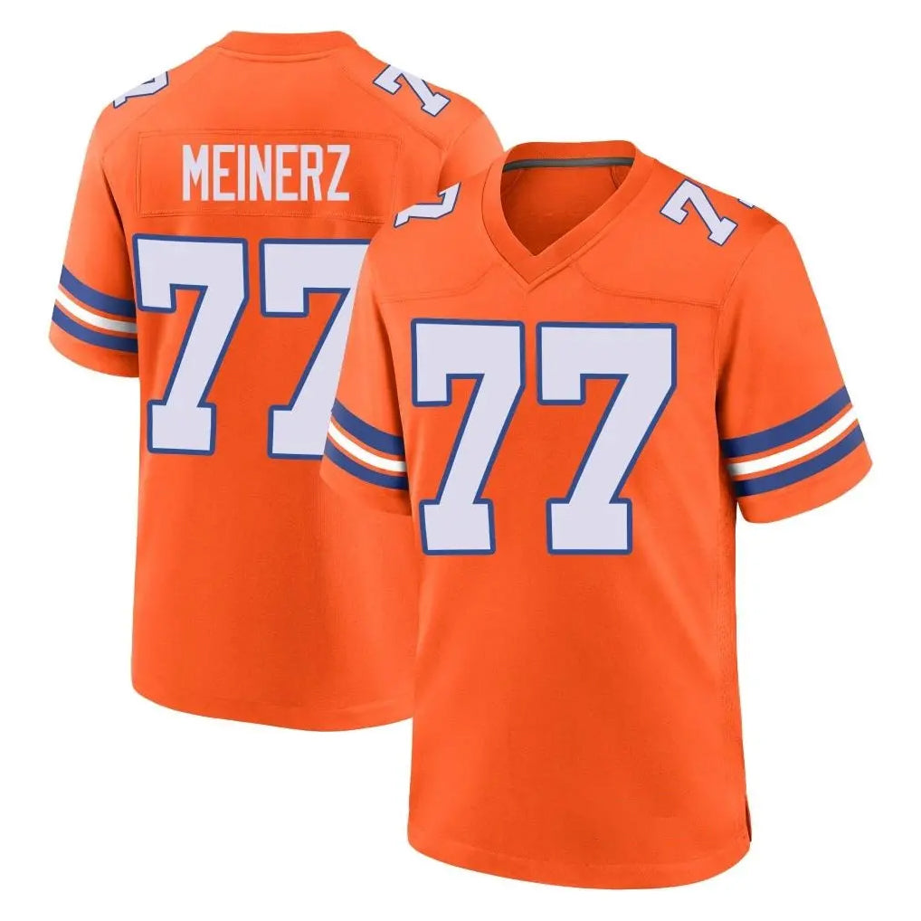My Store D.Broncos #77 Quinn Meinerz Player Orange Alternate Collection Throwback Game Stitched Jerseys