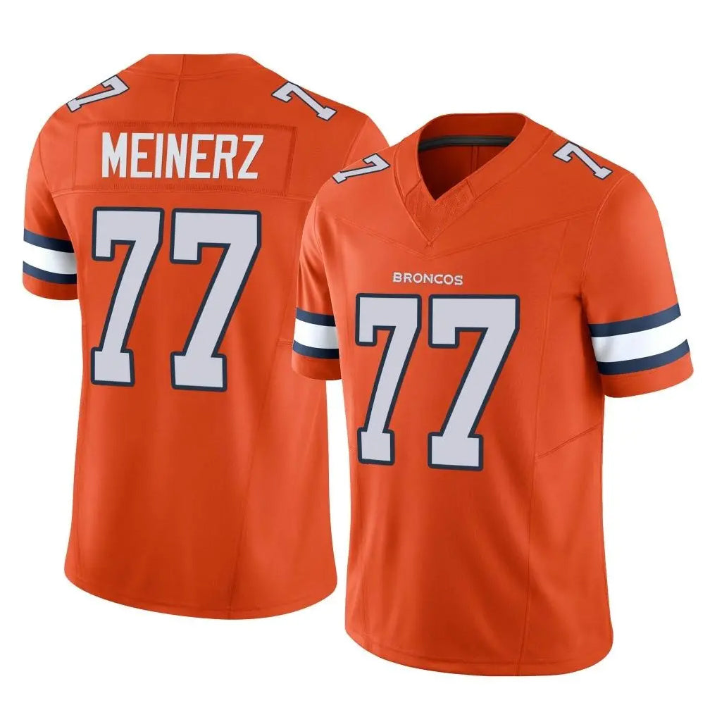My Store D.Broncos #77 Quinn Meinerz Player Orange Limited Alternate Vapor F.U.S.E. Throwback Game Stitched Jerseys