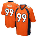 My Store D.Broncos #99 Zach Allen Player Orange Color Home Game Stitched Jerseys