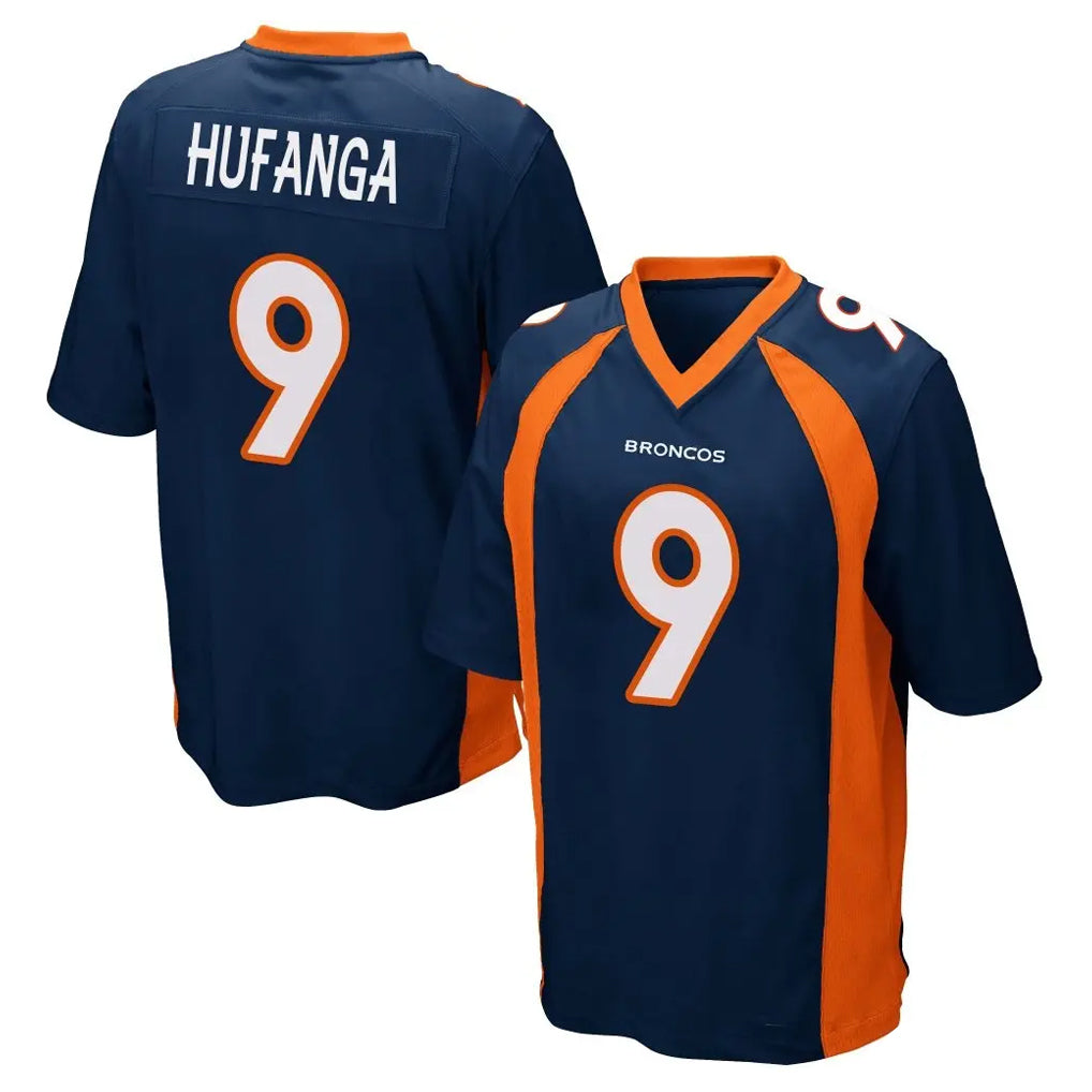 My Store D.Broncos #9 Talanoa Hufanga Player Navy Game Stitched Jerseys