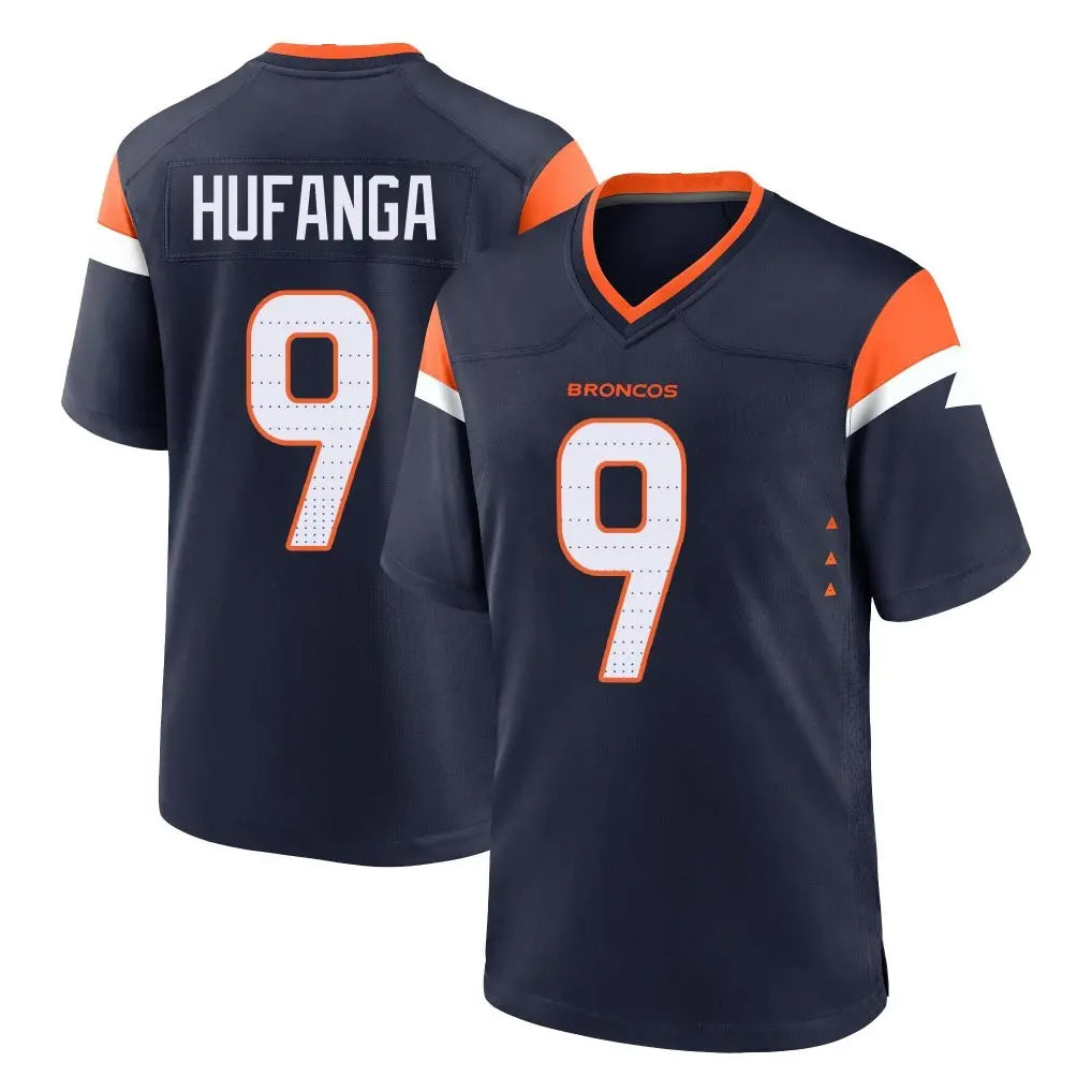 My Store D.Broncos #9 Talanoa Hufanga Player Navy Home Game Stitched Jerseys