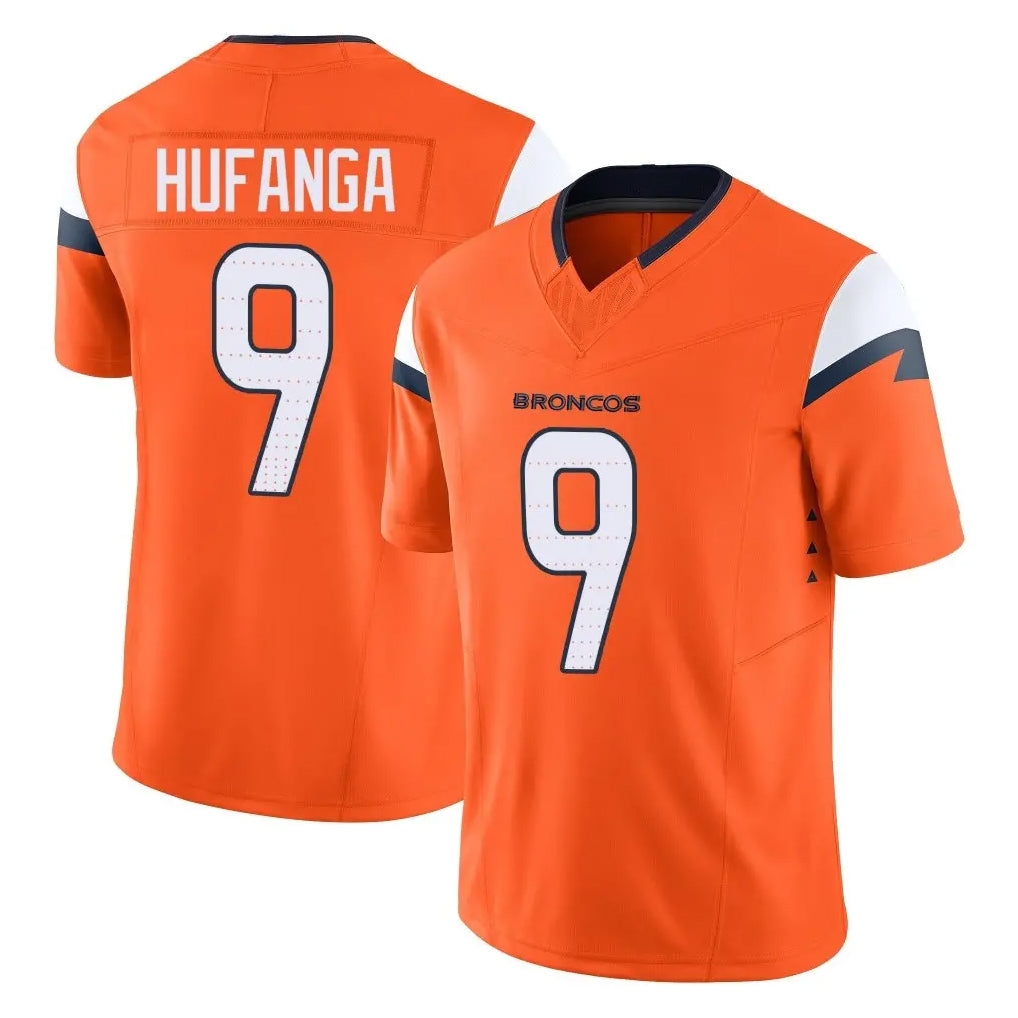 My Store D.Broncos #9 Talanoa Hufanga Player Orange Vapor F.U.S.E. Limited Home Game Stitched Jerseys