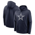 My Store D.Cowboys Navy Pullover Hoodies Limited Blank Player Stitched Jerseys