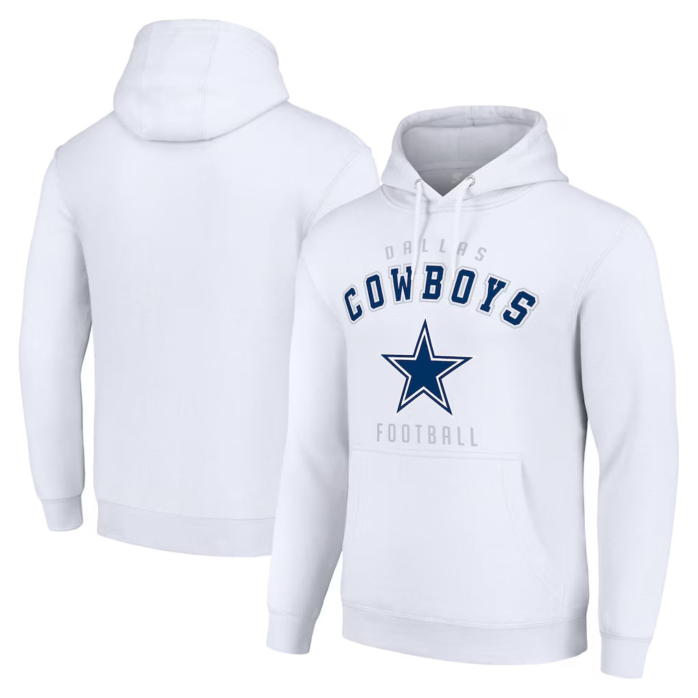 My Store D.Cowboys White Pullover Hoodies Limited Blank Player Stitched Jerseys