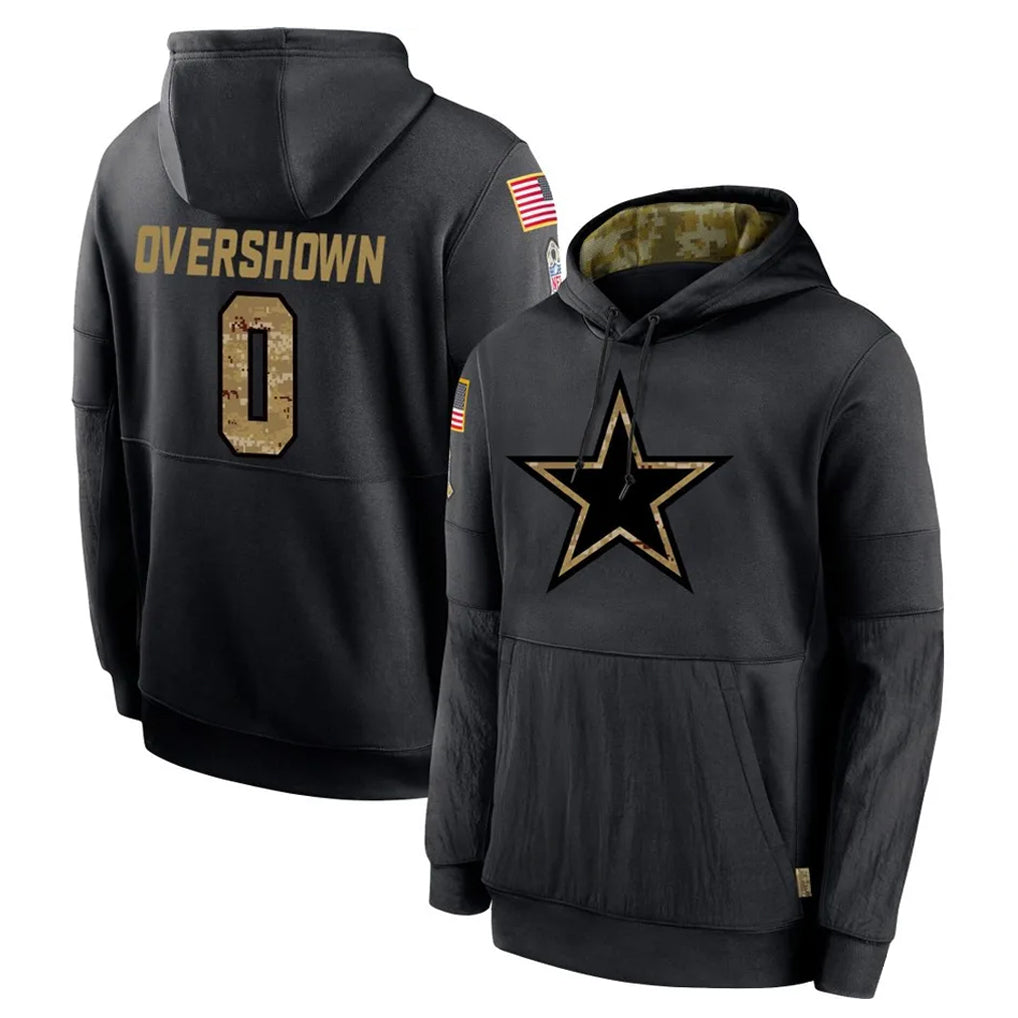 My Store D.Cowboys #0 DeMarvion Overshown Player Black Salute to Service Pullover Hoodies Limited Stitched Jerseys