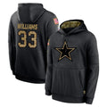My Store D.Cowboys #33 Javonte Williams Player Black Salute to Service Pullover Hoodies Limited Stitched Jerseys