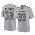 My Store D.Cowboys #33 Javonte Williams Player Gray Atmosphere Fashion Home Game Stitched Jerseys