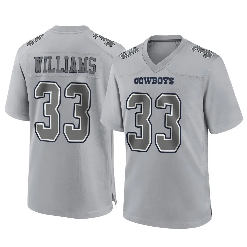 My Store D.Cowboys #33 Javonte Williams Player Gray Atmosphere Fashion Home Game Stitched Jerseys
