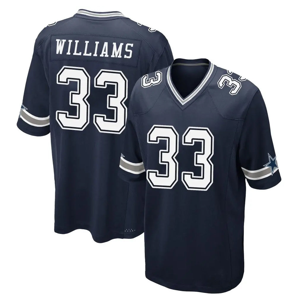 My Store D.Cowboys #33 Javonte Williams Player Navy Home Game Stitched Jerseys