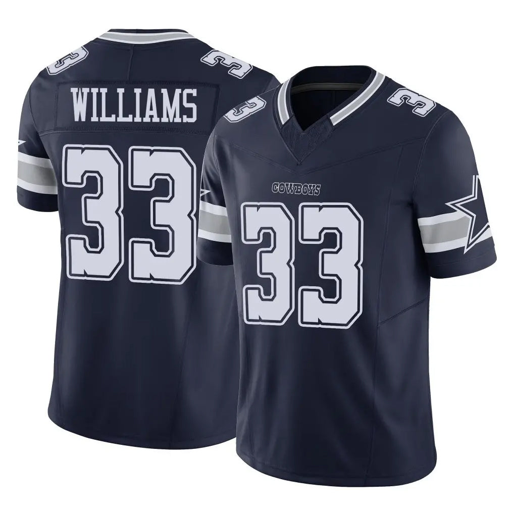 My Store D.Cowboys #33 Javonte Williams Player Navy Limited Vapor F.U.S.E. Home Game Stitched Jerseys